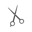 Hair cutting scissors icon