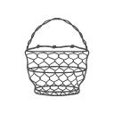 Metal wire basket icon