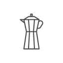 Mocha coffee maker icon