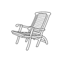 Deck chair icon