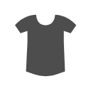 Round neck T shirt icon