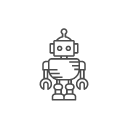 Toy robot icon