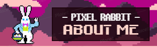 FREE about me banner template for Twitch (theme: panel template for pixel art).