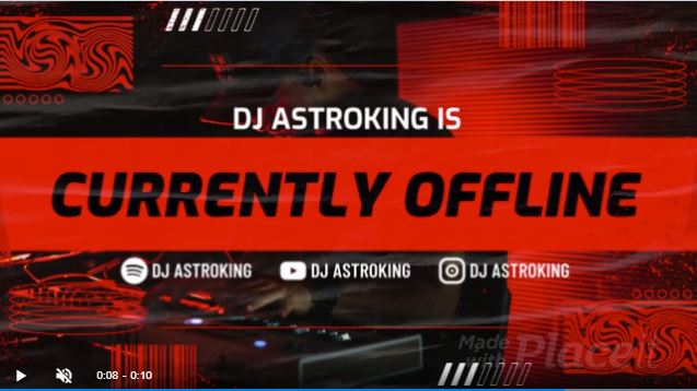 FREE channel banner template for Twitch theme DJ offline