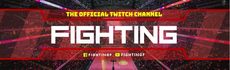 FREE channel banner template for Twitch theme Fight Gaming