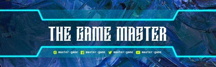 FREE channel banner template for Twitch theme Gaming Master