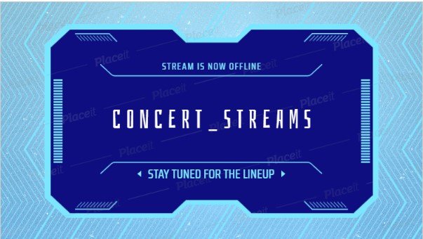 FREE channel banner template for Twitch theme Music Festival