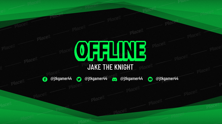 FREE channel banner template for Twitch theme Offline Gaming Stream