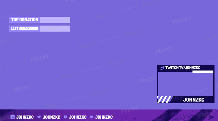 FREE channel banner template for Twitch (theme: gaming chanel template