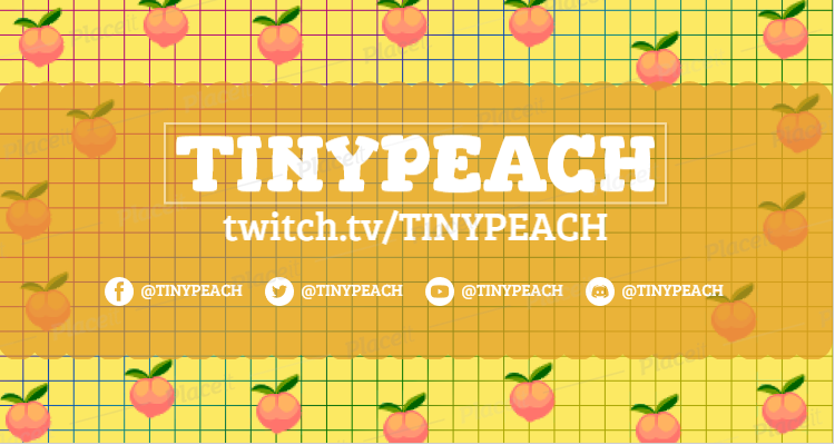FREE channel banner template for theme 8 bit peach graphic