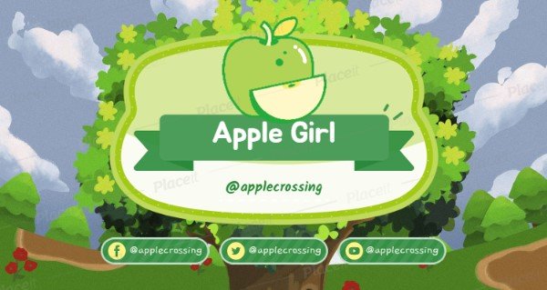FREE channel banner template for theme Animal Crossing