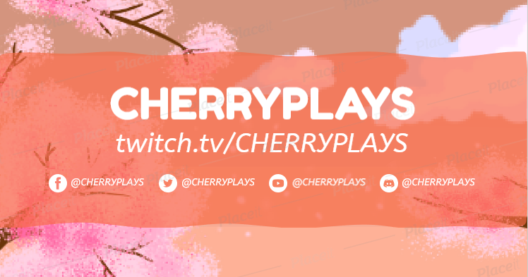 FREE channel banner template for theme CherryPlays Gaming