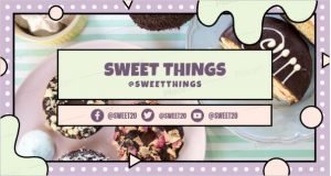 FREE channel banner template for theme Dessert Graphics