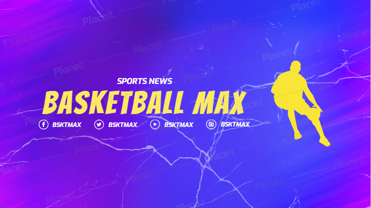 FREE channel banner template for Twitch (theme: basketball news channel maker).