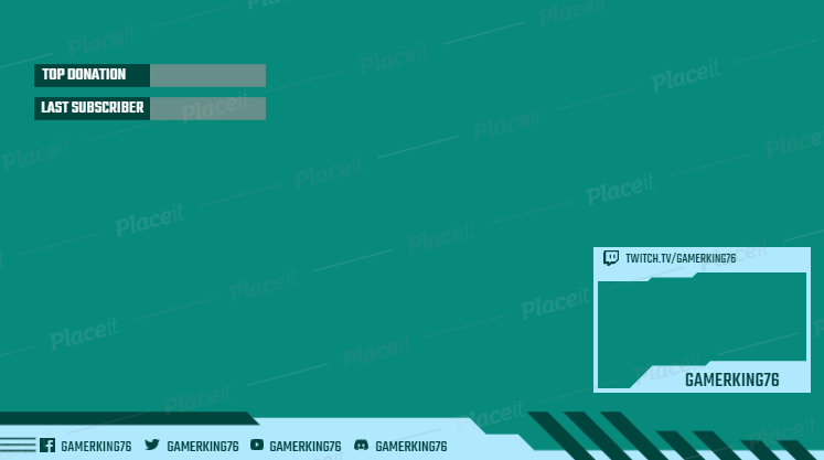FREE channel banner template for Twitch (theme: gaming channel baner