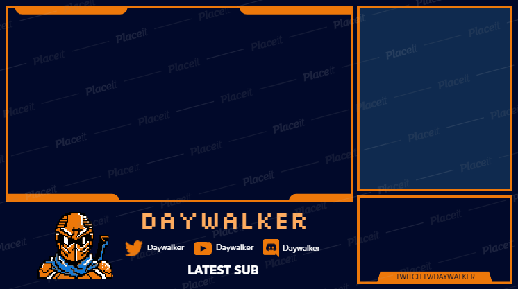 FREE gaming banner template template for Twitch (theme: ninja game icon).