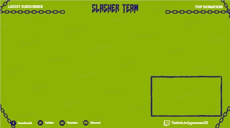 FREE in game scene template for Twitch theme Slasher Gaming Stream