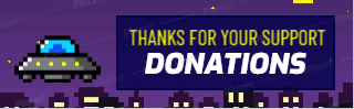 FREE live donation panel template for Twitch theme Donations Thanks Support