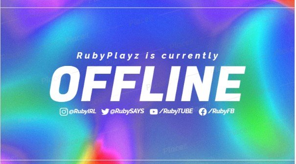 FREE offline banner template for Twitch theme Abstract