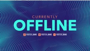 FREE offline banner template for Twitch theme Background Pattern