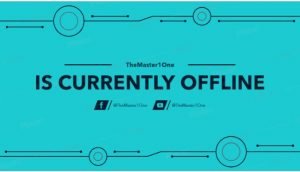 FREE offline banner template for Twitch theme Minimalist