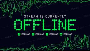 FREE offline banner template for Twitch theme Modern Typography