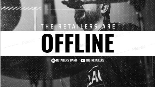 FREE offline banner template for Twitch theme Music Band