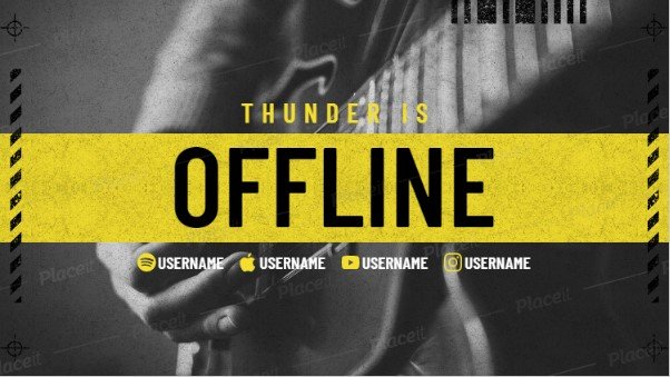 FREE offline banner template for Twitch theme Musicians