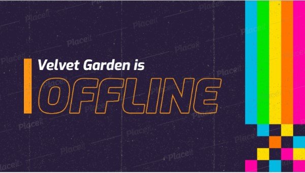 FREE offline banner template for Twitch theme Retro Aesthetic