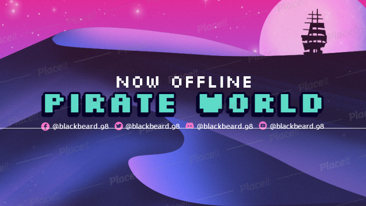 FREE offline banner template for theme Pirate Gaming