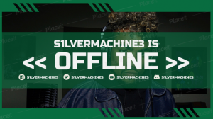 FREE offline banner template for Twitch (theme: gamer aesthetic style).