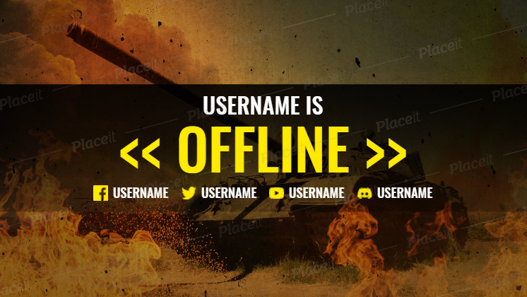 FREE offline gaming template template for Twitch (theme: gaming template offline).