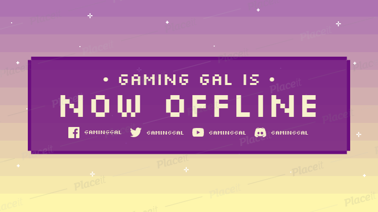 FREE offline gaming template template for Twitch (theme: offline banner generator for gaming ).