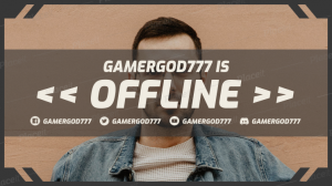 FREE offline gaming template template for Twitch (theme: offline banner maker of gaming channel).