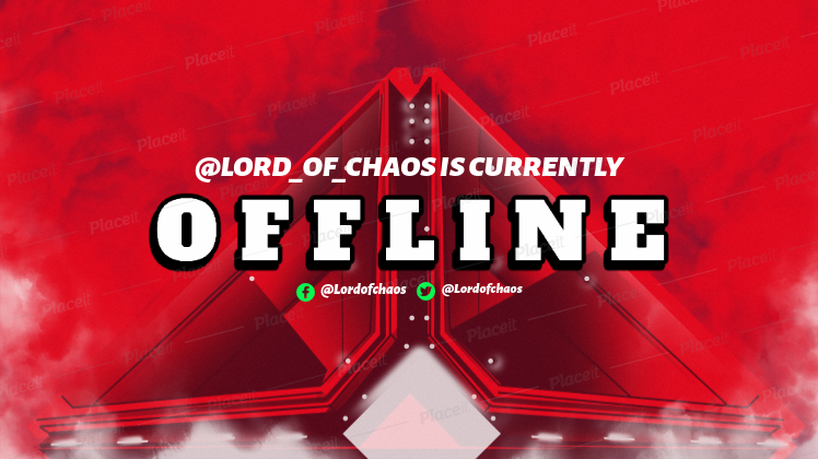 FREE offline screen template for Twitch (theme: gaming template