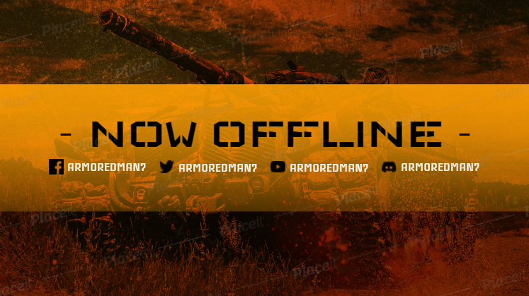 FREE offline screen template for Twitch (theme: gaming offline template