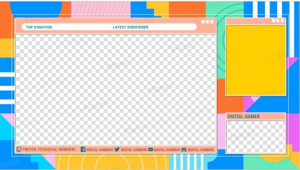 FREE overlay maker template for Twitch theme Channel Feature
