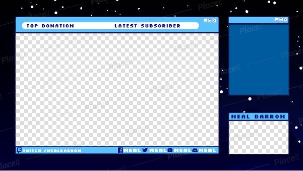 FREE overlay maker template for Twitch theme Constellation Design