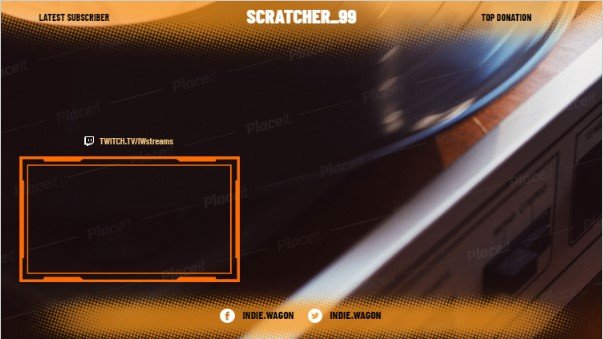 FREE overlay maker template for Twitch theme Frames