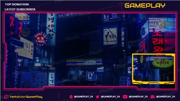 FREE overlay maker template for Twitch theme Futuristic Layout