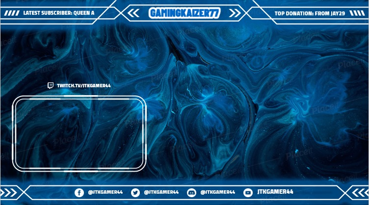 FREE overlay maker template for Twitch theme Gaming Stream Frame