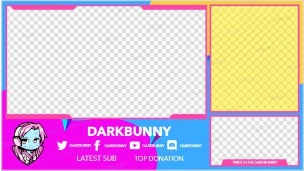 FREE overlay maker template for Twitch theme Gaming Streamers