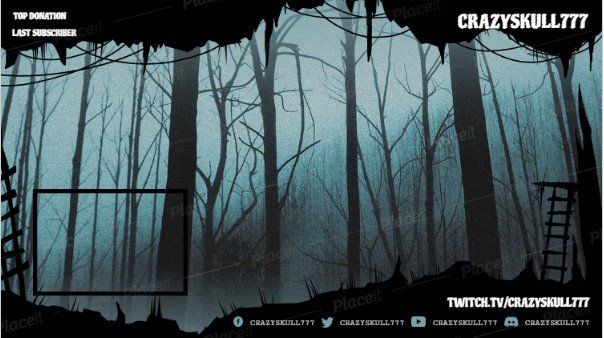 FREE overlay maker template for Twitch theme Horror Gaming