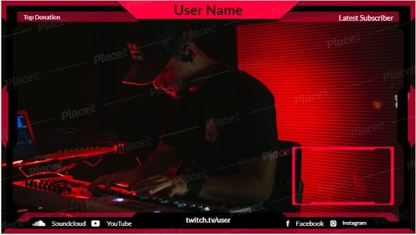 FREE overlay maker template for Twitch theme Independent Musician