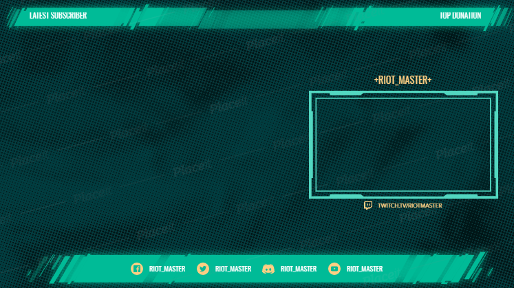 FREE overlay maker template for Twitch (theme: Live gaming