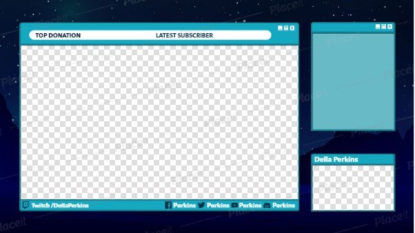 FREE overlay maker template for Twitch theme Multicam Gaming