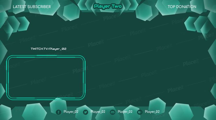 FREE overlay maker template for Twitch theme Player Gaming
