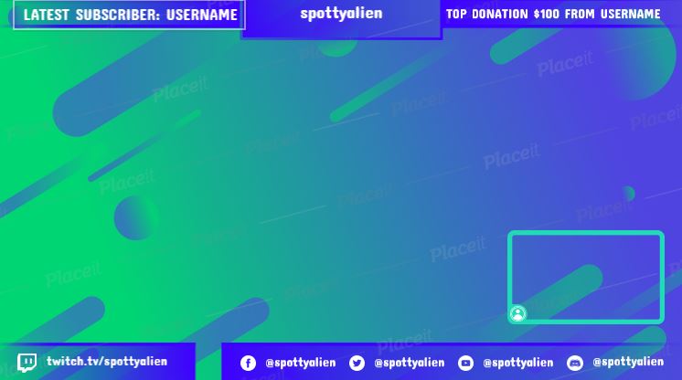 FREE overlay maker template for Twitch theme Stream Online