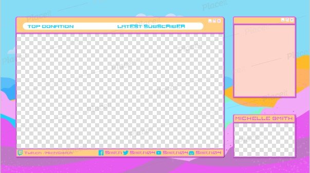 FREE overlay maker template for Twitch theme Webcam Gaming