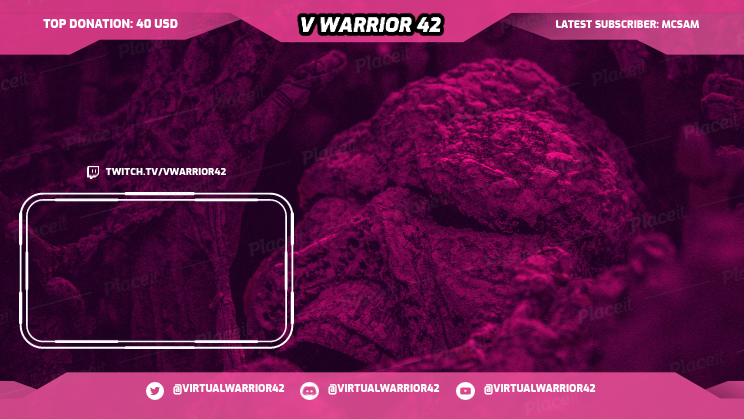 FREE overlay maker template for Twitch theme Webcam frame Game Stream